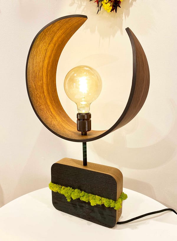 Lampe "Eclipse" en Palissandre